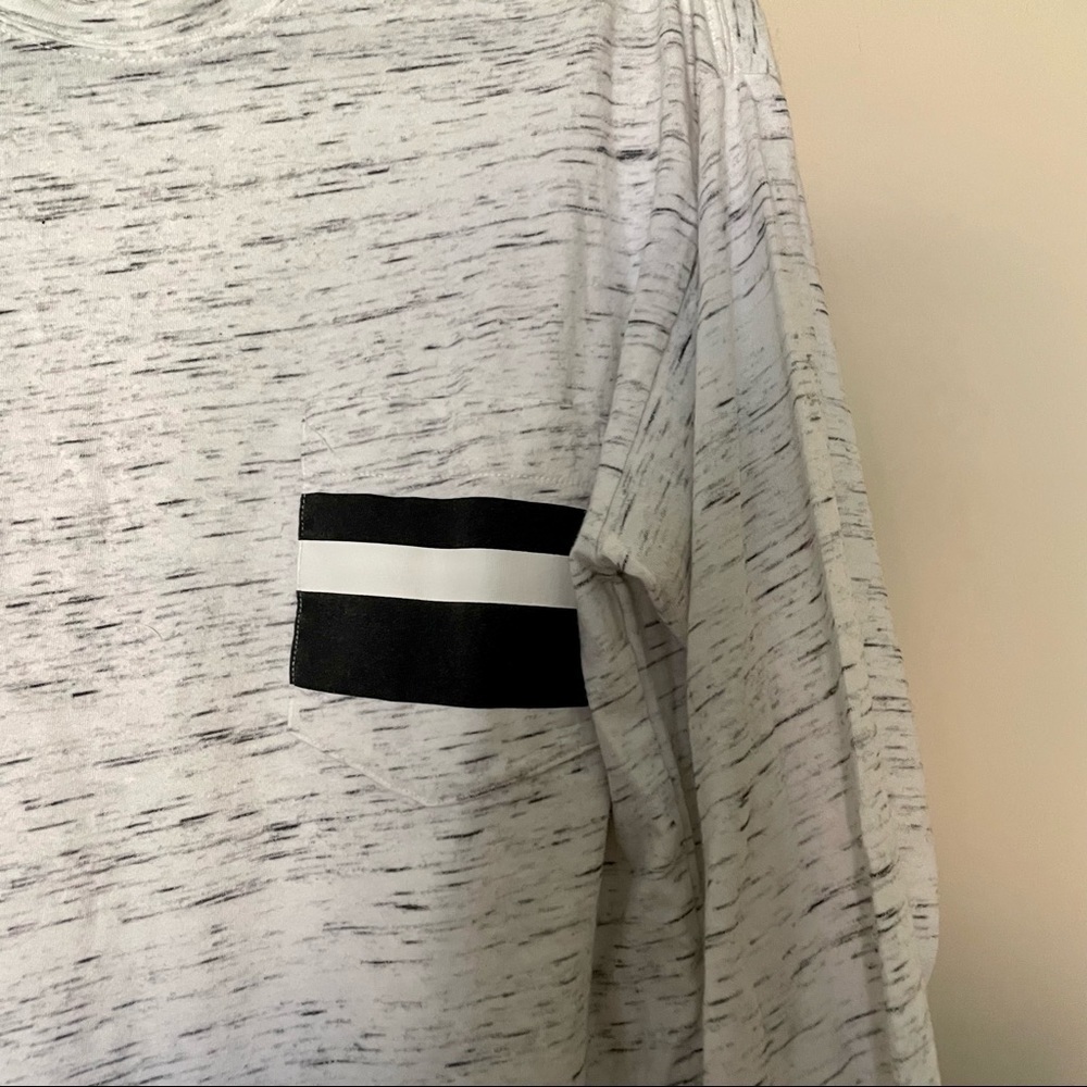 Victoria’s Secret PINK Grey and White Space Dye Long Sleeve - Picture 2 of 6